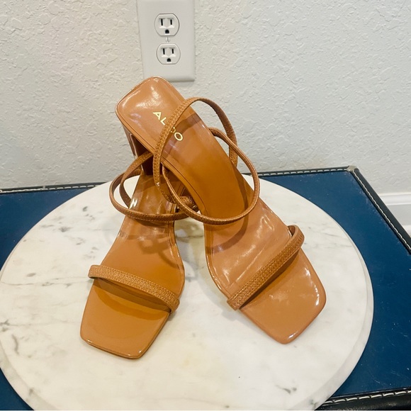 NWT Aldo Mod-Block Nude Step In Heels Size 10 - Picture 9 of 12